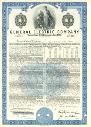General Electric Co. - $1000 Bond